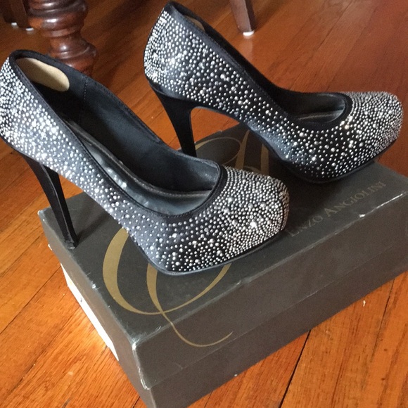 glitter evening shoes